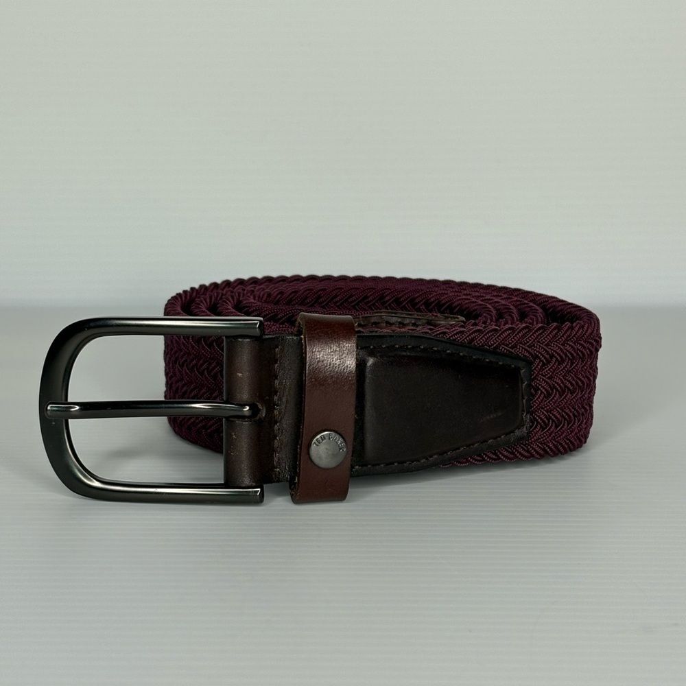 Ted Baker Burgundy and Brown Men's Belt